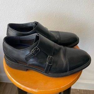 Bostonian Double Monk Strap Shoe Black UK8/US9 (Gently Worn)